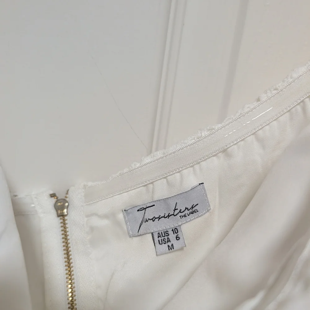 White Lace Celine Off-Shoulder Women’s Coord Set - Picture 4 of 7